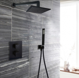 Змішувач для душу прихованого монтажу Paffoni Elle з термостатом 3 споживача чорний матовий LEQ 519 NO/M