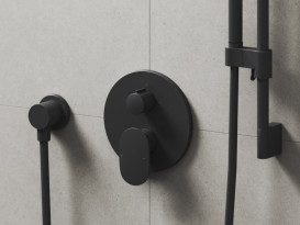 Смеситель для душа скрытого монтажа Ravak Spring 065.00 черный матовый X070552