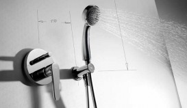 Смеситель для душа скрытого монтажа Tres Flat-tres однорычажный 2 потребителя хром 20418001