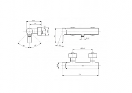 Змішувач для душа TOTO MH одноважільний без душового гарнітуру хром VM10051C