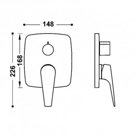 Смеситель для душа Tres Canigo Plus встраиваемый 2 потребителя хром 21828110