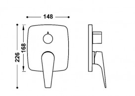 Змішувач для душу Tres Canigo Plus вбудований 2 споживача хром 21828101