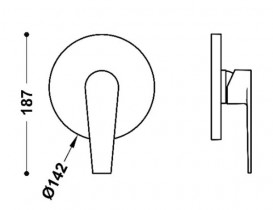 Смеситель для душа Tres Class-Tres встраиваемый 1 потребитель хром 20527801
