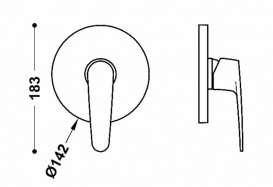 Змішувач для душу Tres Flat-Tres 1 споживач хром 20427801