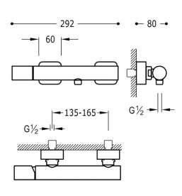 Змішувач для душа Tres Loft-Tres з ручним душем хром 20016701