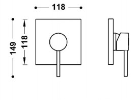 Смеситель для душа Tres Max-Tres встраиваемый 1 потребитель хром 06227801