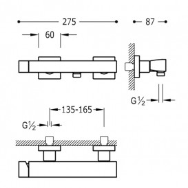 Смеситель для душа Tres Slim colors однорычажный с ручным душем черный матовый 20216701NM
