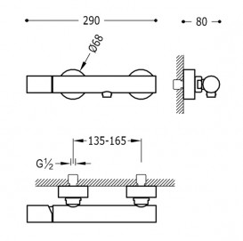 Смеситель для душа Tres Study colors с ручным душем золото 26116701OR
