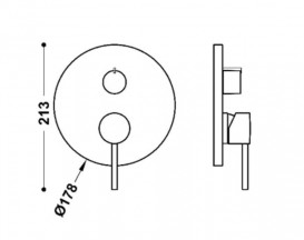 Смеситель для душа Tres Study Exclusive встраиваемый 2 потребителя матовый белый 26228101BM