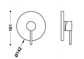 Смеситель для душа Tres Study Exclusive встраиваемый 1 потребитель золото 26227801OR