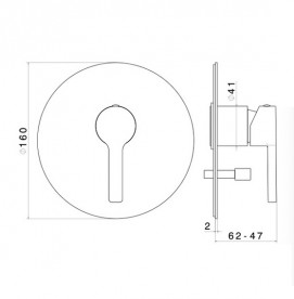 Смеситель для душа Vema Marna скрытого монтажа однорычажный хром V09140EB0010