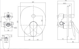 Змішувач для душу Villeroy & Boch Antao вбудований матовий нікель TVT11100100064