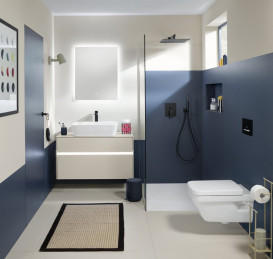 Смеситель для душа Villeroy & Boch Architectura Square встраиваемый матовый черный TVS125003000K5
