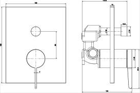 Смеситель для душа Villeroy & Boch Conum встраиваемый хром TVT12700100061