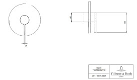 Змішувач для душу Villeroy & Boch Dawn вбудований хром TVS10635211061