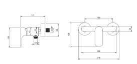 Смеситель для душа Villeroy & Boch O.novo Start однорычажный хром TVS10400100061