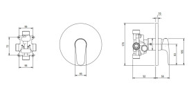 Смеситель для душа Villeroy & Boch O.novo встраиваемый хром TVS10535211061
