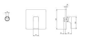 Смеситель для душа Villeroy & Boch Subway 3.0 встраиваемый хром TVS11200200061