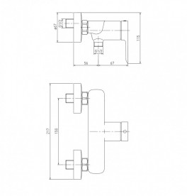 Змішувач для душа Volle Libra змішувач хром 15203100