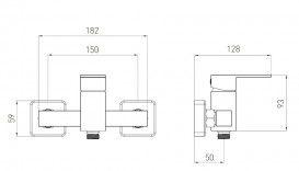 Змішувач для душу Volle Pardo одноважільний чорний 1548.100104