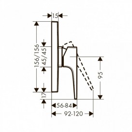 Змішувач для душа вбудовується Hansgrohe колекція Metropol хром 32565000