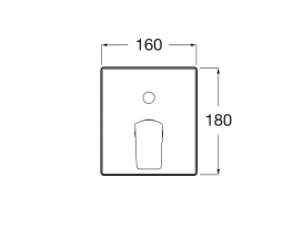 Смеситель для душа встраиваемый Roca L90 однорычажный внешняя часть хром A5A0B01C00