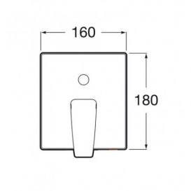 Змішувач для душа вбудовується Roca Thesis змішувач зовнішня частина хром A5A0B50C00