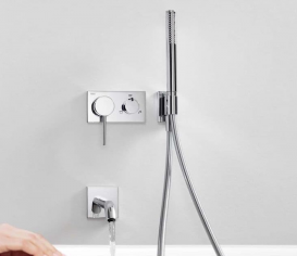 Смеситель для душа встраиваемый Tres 3V однорычажный с ручным душем латунь хром 21027391