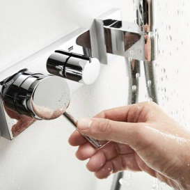 Смеситель для душа встраиваемый Tres 3V однорычажный с ручным душем латунь хром 21027391