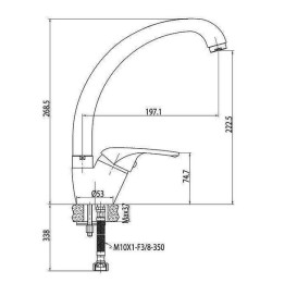 Змішувач для кухні Аквародос Aero 900-25-6A одноважільний хром АР000040393