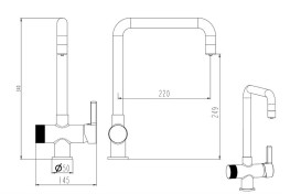 Смеситель для кухни Аквародос Avalon 88999 с подключением к фильтру хром АР000040403