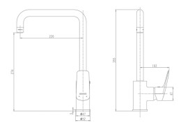 Смеситель для кухни Аквародос Certus однорычажный хром АР000040408