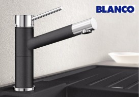 Змішувач для кухні Blanco Alta Compact змішувач хром / темна скеля 518810