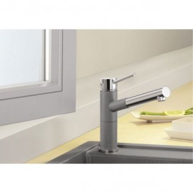 Смеситель для кухни Blanco Alta Compact однорычажный  хром/алюметаллик 515316