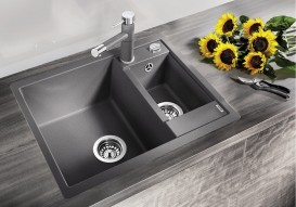 Смеситель для кухни Blanco Alta Compact однорычажный  хром/жемчужный 520729