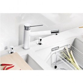 Смеситель для кухни Blanco Alta Compact однорычажный  хром/белый 515317