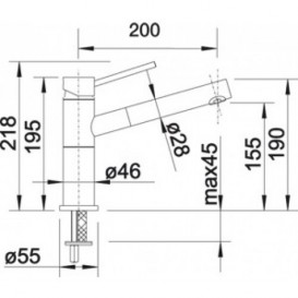 Змішувач для кухні Blanco Alta-S Compact змішувач хром 515122