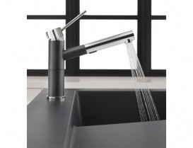 Змішувач для кухні Blanco Alta-S Compact змішувач хром / темна скеля 518809