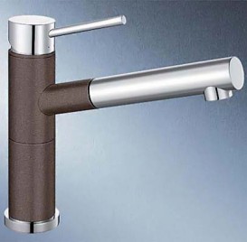 Смеситель для кухни Blanco Alta-S Compact однорычажный  хром/кофе 515334