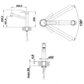 Змішувач для кухні Blanco Ambis-S змішувач нержавіюча сталь 523119