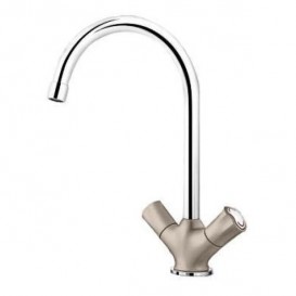 Смеситель для кухни Blanco Amona двухвентильный  хром/серый беж 520775