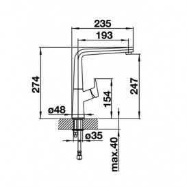 Змішувач для кухні Blanco Avona одноважільний кави 521274