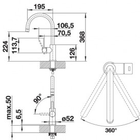 Змішувач для кухні Blanco Candor змішувач нержавіюча сталь 523120