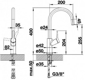 Змішувач для кухні Blanco Carena змішувач хром 520766