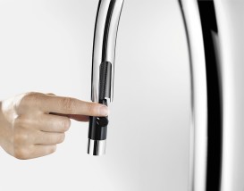 Смеситель для кухни Blanco Carena-S однорычажный  шампань 520986