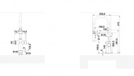 Смеситель для кухни Blanco Catris-S Flexo Filter под фильтр с выдвижной лейкой черный матовый 526707