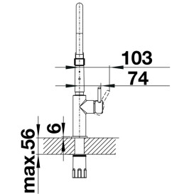 Смеситель для кухни Blanco CATRIS-S Flexo сатиновая темная сталь 527731