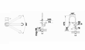 Смеситель для кухни Blanco Catris-S Flexo однорычажный с выдвижной лейкой черный/нержавеющая сталь  525792