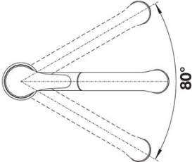 Смеситель для кухни Blanco DARAS-S-F однорычажный  с выдвижной лейкой  хром 521752