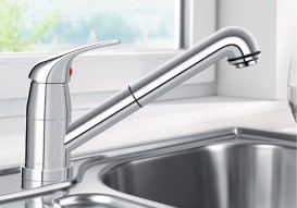 Смеситель для кухни Blanco DARAS-S-F однорычажный  с выдвижной лейкой  хром 521752